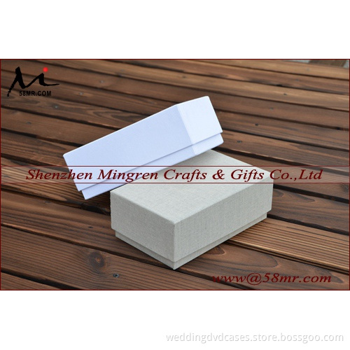 Fabric Linen Cardboard Photo Storage Gift Box Packaging